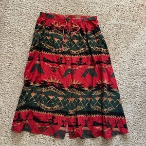 VTG CAMBRIDGE COUNTRY Women's AMERICAN INDIAN STYLE Western Aztec Long Skirt XL